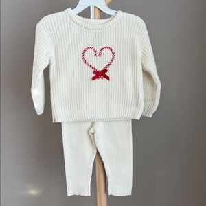 ⭐️⭐️ PICK 5 / $20 Cloud Island Cream Knit Sweater and Legging Set 12M